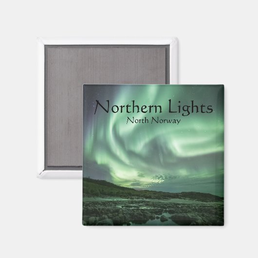 Nordlichter Norwegen Magnet (Vorderseite/Rückseite)