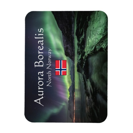 Nordlichter Norwegen Magnet (Vertikal)