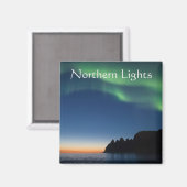 Nordlichter Norwegen Magnet (Vorderseite/Rückseite)