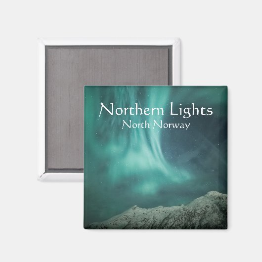 Nordlichter Norwegen Magnet (Vorderseite/Rückseite)