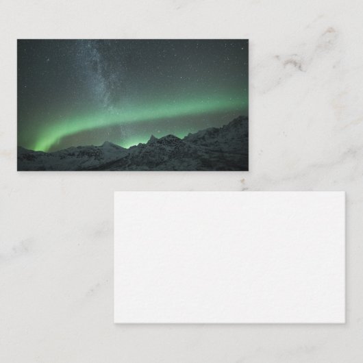 Nordlichter Norwegen Mitteilungskarte (Vorne/Hinten)