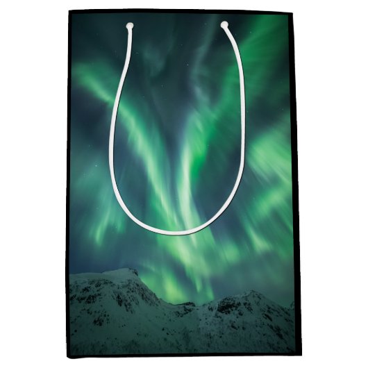 Nordlichter Norwegen Mittlere Geschenktüte (Vorderseite)