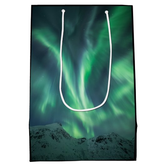 Nordlichter Norwegen Mittlere Geschenktüte (Rückseite)