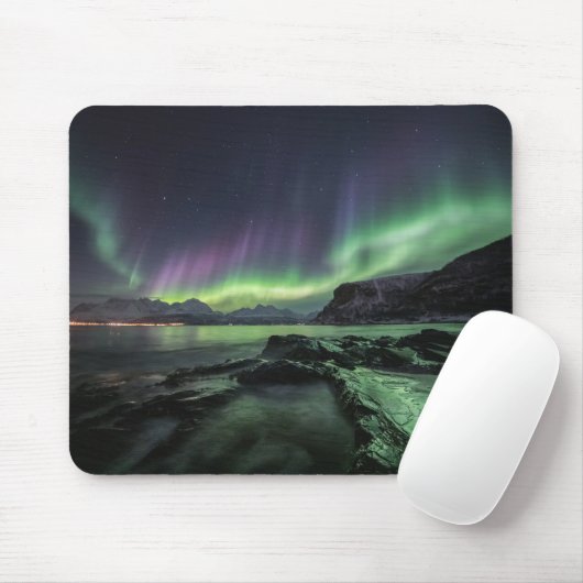Nordlichter Norwegen Mousepad (Mit Mouse)