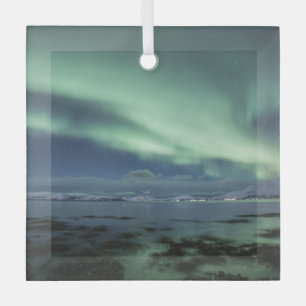 Nordlichter Norwegen Ornament Aus Glas