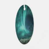 Nordlichter Norwegen Ornament Aus Metall (Vorderseite links)