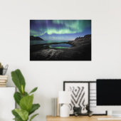 Nordlichter Norwegen Poster (Heimbüro)
