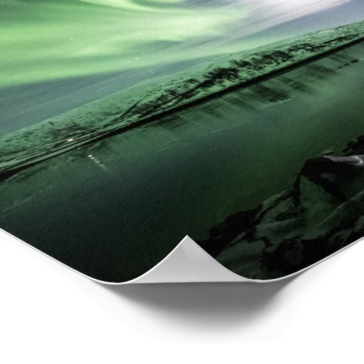 Nordlichter Norwegen Poster (Ecke)