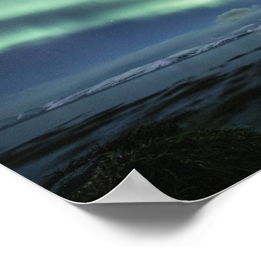 Nordlichter Norwegen Poster (Ecke)