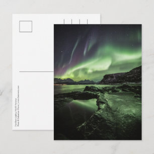 Nordlichter Norwegen Postkarte