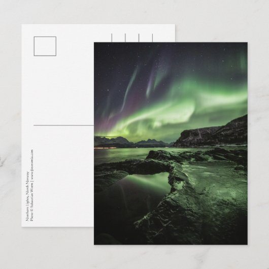 Nordlichter Norwegen Postkarte (Vorne/Hinten)