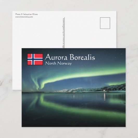 Nordlichter Norwegen Postkarte (Vorne/Hinten)