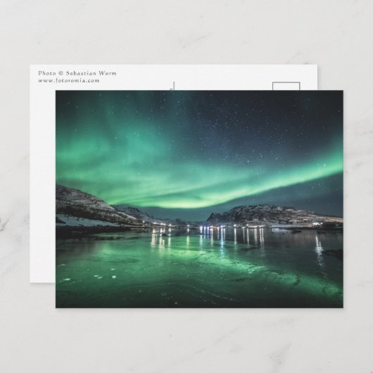 Nordlichter Norwegen Postkarte (Vorne/Hinten)