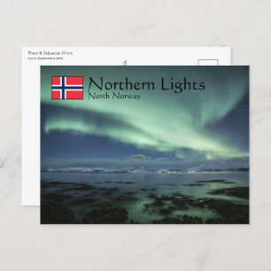 Nordlichter Norwegen Postkarte