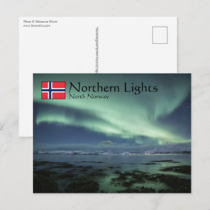 Nordlichter Norwegen Postkarte