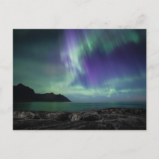 Nordlichter Norwegen Postkarte (Vorderseite)