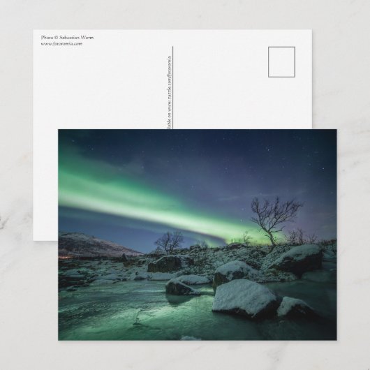 Nordlichter Norwegen Postkarte (Vorne/Hinten)