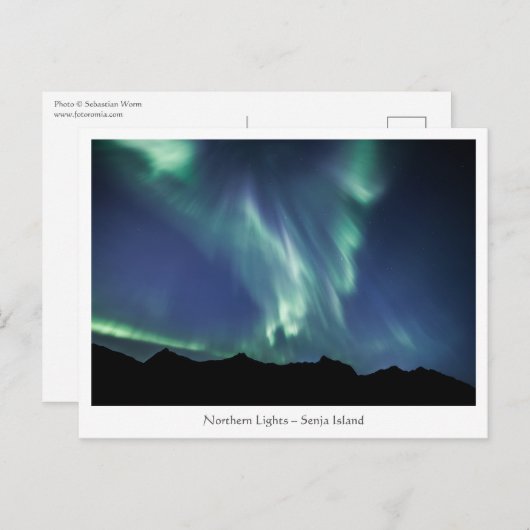 Nordlichter Norwegen Postkarte (Vorne/Hinten)