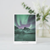 Nordlichter Norwegen Postkarte (Stehend Vorderseite)
