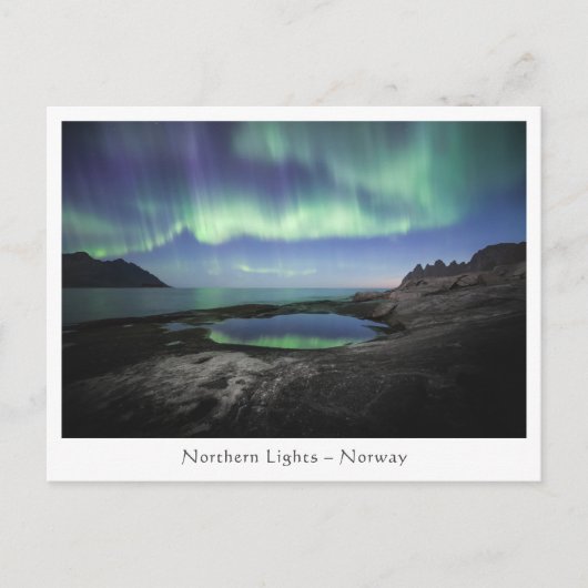 Nordlichter Norwegen Postkarte (Vorderseite)