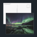 Nordlichter Norwegen Postkarte<br><div class="desc">Nature Foto of the Northern Lights (Aurora borealis) im Norden von Norwegen,  Skandinavien. Foto © Sebastian Wurm.</div>