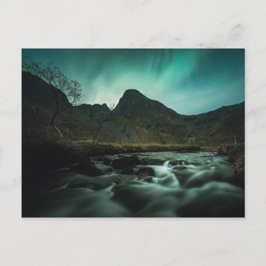 Nordlichter Norwegen Postkarte (Vorderseite)