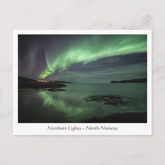 Nordlichter Norwegen Postkarte (Vorderseite)
