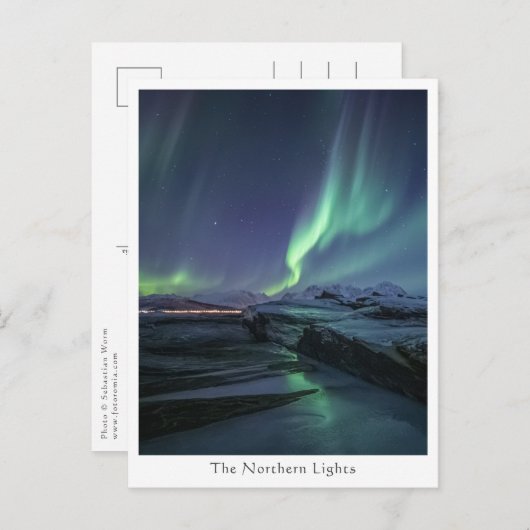 Nordlichter Norwegen Postkarte (Vorne/Hinten)