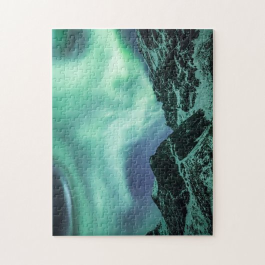 Nordlichter Norwegen Puzzle (Vertikal)