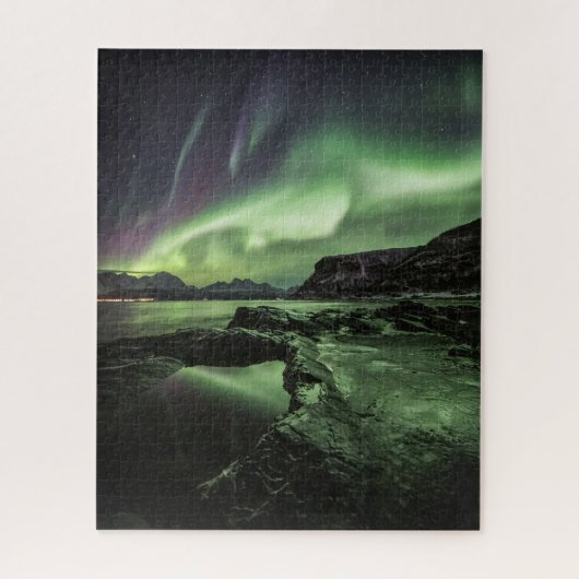 Nordlichter Norwegen Puzzle (Vertikal)