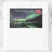 Nordlichter Norwegen Rechteckiger Aufkleber (Tasche)