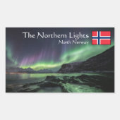 Nordlichter Norwegen Rechteckiger Aufkleber (Vorderseite)