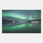 Nordlichter Norwegen Rechteckiger Aufkleber (Vorderseite)