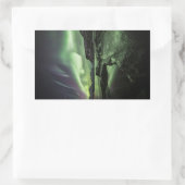 Nordlichter Norwegen Rechteckiger Aufkleber (Tasche)