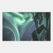 Nordlichter Norwegen Rechteckiger Aufkleber (Vorderseite)