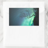 Nordlichter Norwegen Rechteckiger Aufkleber (Tasche)