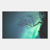 Nordlichter Norwegen Rechteckiger Aufkleber (Vorderseite)