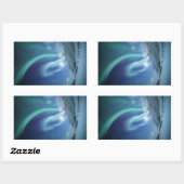 Nordlichter Norwegen Rechteckiger Aufkleber (Blatt)