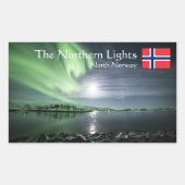 Nordlichter Norwegen Rechteckiger Aufkleber (Vorderseite)