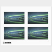 Nordlichter Norwegen Rechteckiger Aufkleber (Blatt)