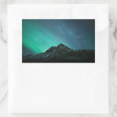 Nordlichter Norwegen Rechteckiger Aufkleber (Tasche)