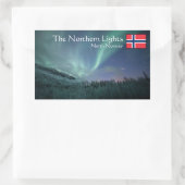 Nordlichter Norwegen Rechteckiger Aufkleber (Tasche)