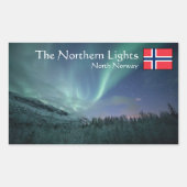 Nordlichter Norwegen Rechteckiger Aufkleber (Vorderseite)