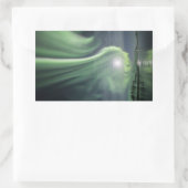 Nordlichter Norwegen Rechteckiger Aufkleber (Tasche)