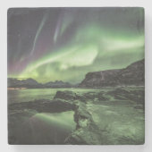 Nordlichter Norwegen Steinuntersetzer (Vorderseite)