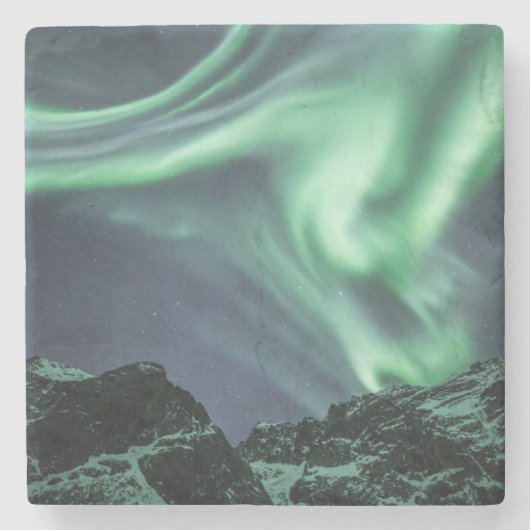 Nordlichter Norwegen Steinuntersetzer (Vorderseite)