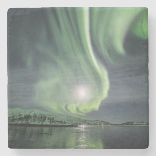 Nordlichter Norwegen Steinuntersetzer (Vorderseite)