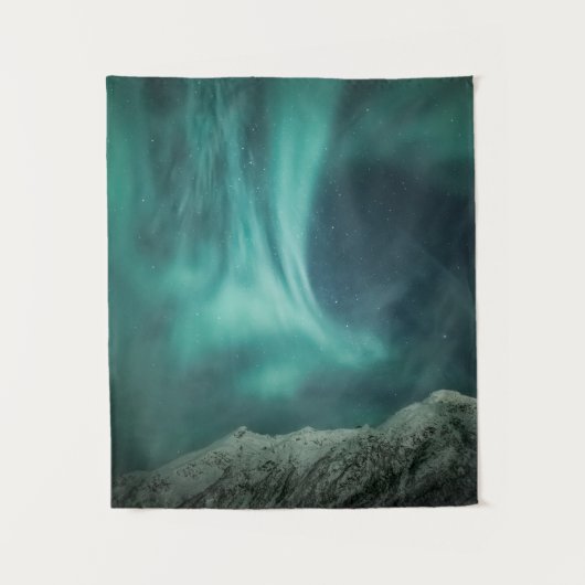 Nordlichter Norwegen Wandteppich (Vorderseite)