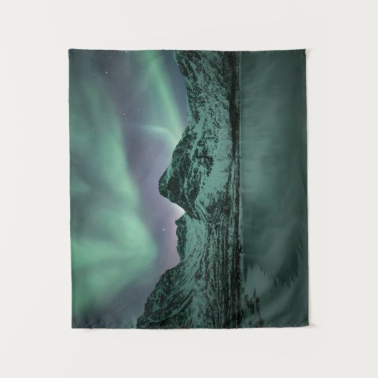 Nordlichter Norwegen Wandteppich (Vorderseite)