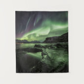 Nordlichter Norwegen Wandteppich (Vorderseite)